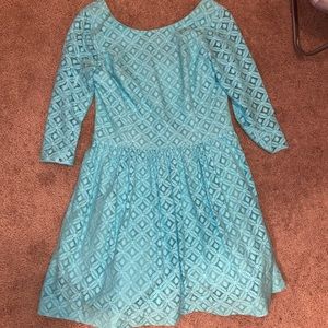 Lilly Pulitzer teal lace dress
